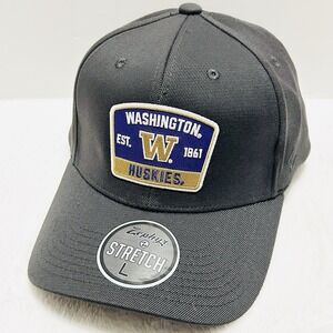 Zephyr Washington Huskies Logo Patch Hat Cap Stretch‎ Flex Large Charcoal NCAA